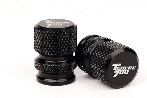 CNC aluminio Motorcycle Kickstand Side Stand Extension Plate for Yamaha Tenere 700 XTZ T7 Tenere700 2019 2020 2021 (Color Valve Caps-Black)