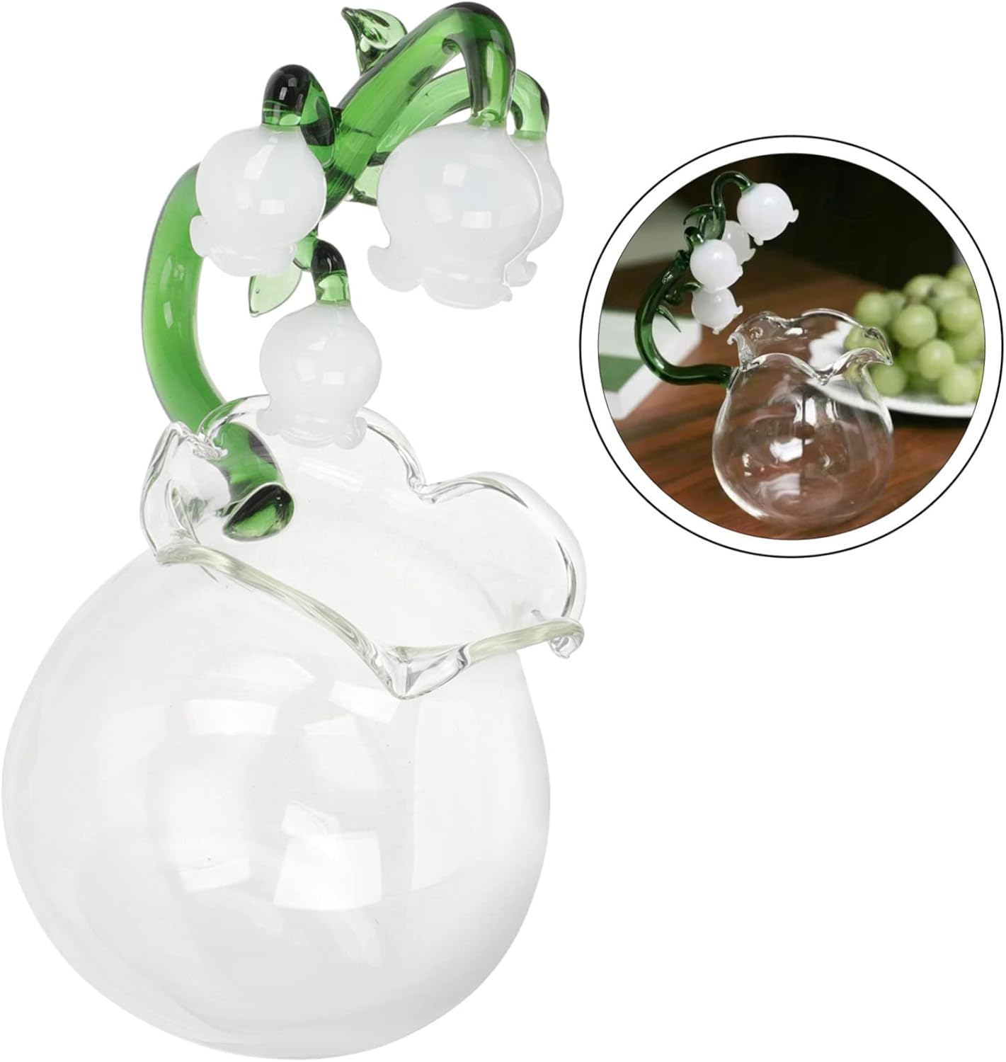 Glamorous Lily of The Valley Cup for Parties Long Stem Wine Glasses Fancy Wine Cups Goblet Glasses Elegant Cocktail Glasses