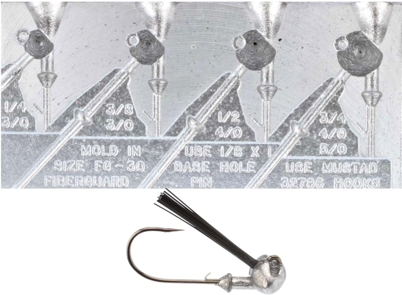 Do It Mold Weedless Football Jig w/Holder Sz: 1/4, 3/8, 1/2, 3/4 oz Do it Mold (3501) FWB-4M-ASU