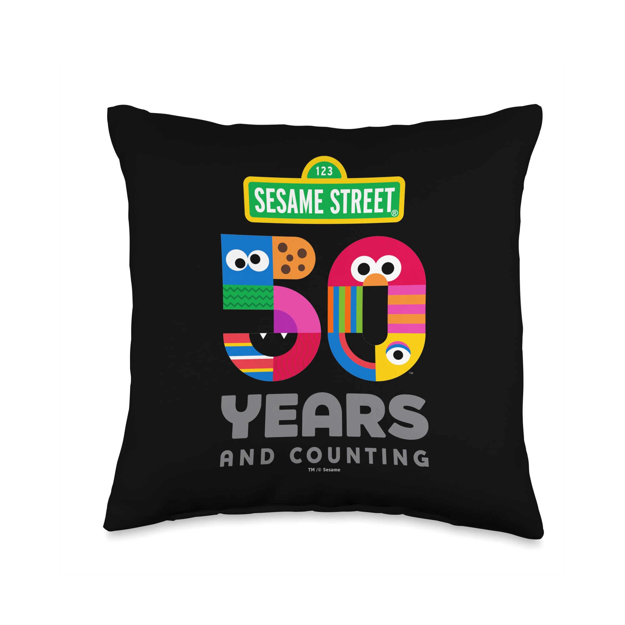 Coussin Sesame Street multicolore confortable pour soulager le dos