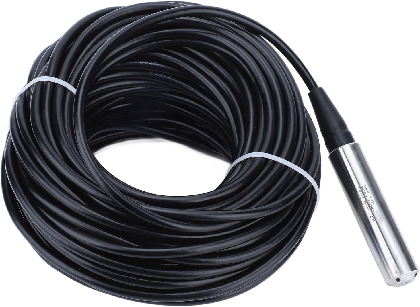 Garosa Liquid Level Sensor, Stainless Steel Water Transmitter, Anti Clogging Design, Cable Length for Reservoir Monitoring