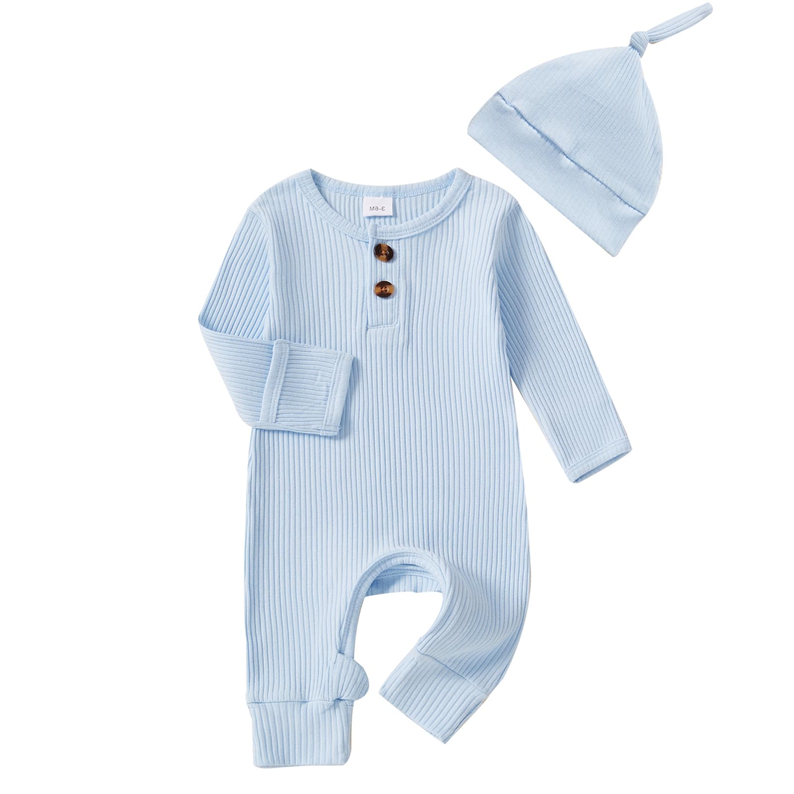 MA&BABY Infant Romper & Hat Set