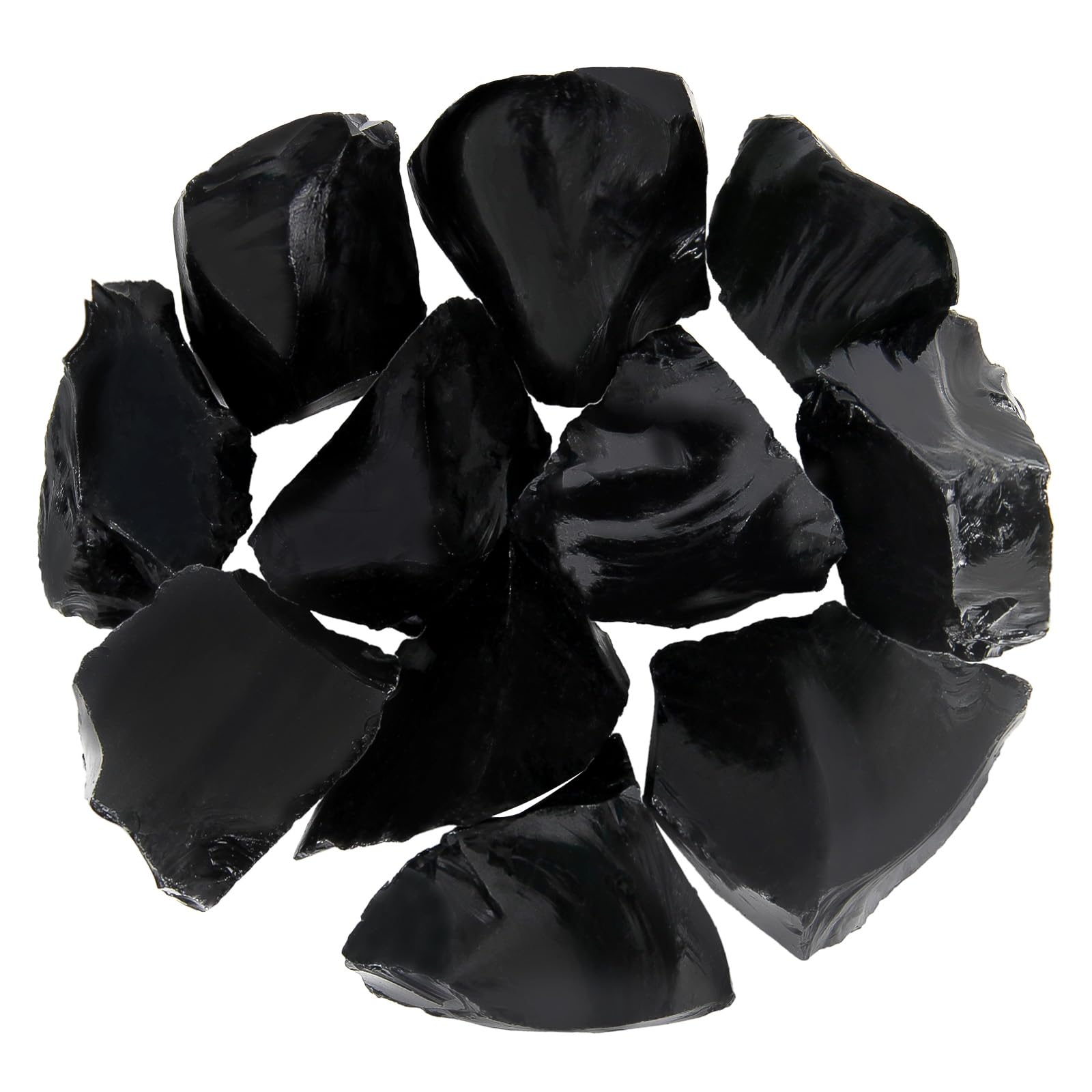 500g Ossidiana Grezza Sfusa - Pietre Grezze di Ossidiana per Tumbling, Rocce per Fontane, Decorazione, Lucidatura, Reiki con Cristalli