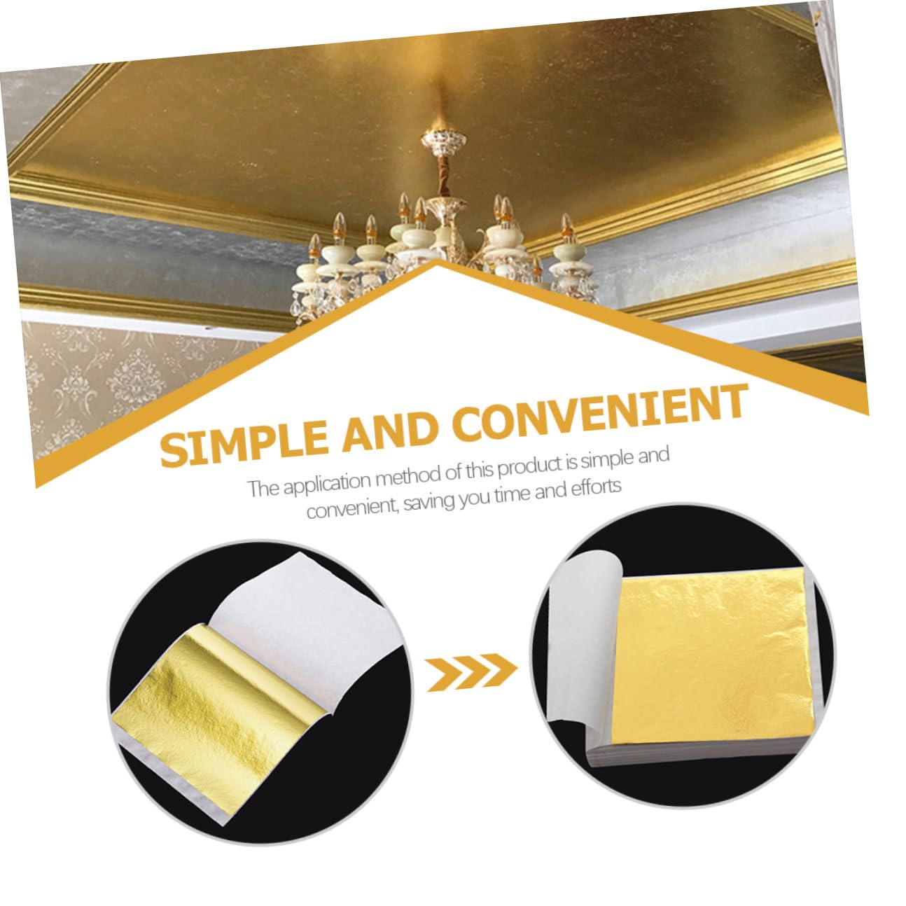 DOITOOL 900 Blatt Teiliges Blattgold Imitation Goldfolie Gold Silber und Roségold Funkelnde Folienflocken für DIY Basteln Kunstprojekte Möbelverzierung und Kreative Dekoration