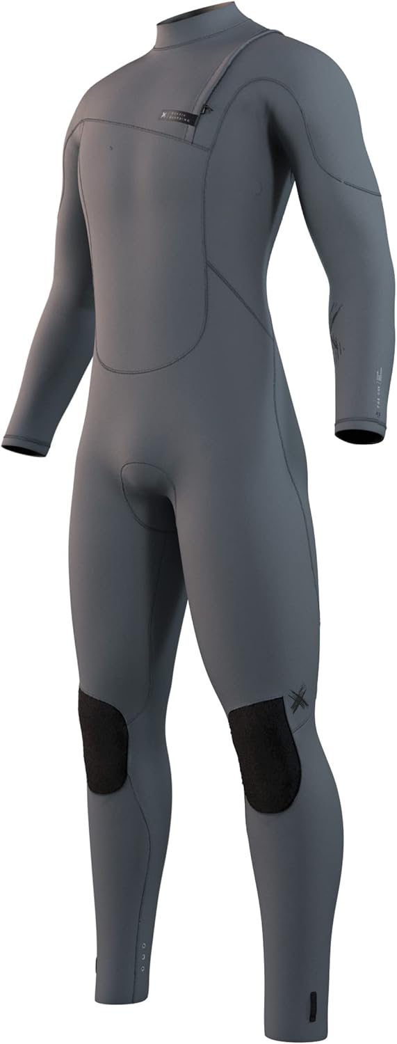 Mystic Watersports - Surf Kitesurf & Windsurfing Mens The One 4/3mm Zip Free Wetsuit - Dark Grey - Easy Stretch