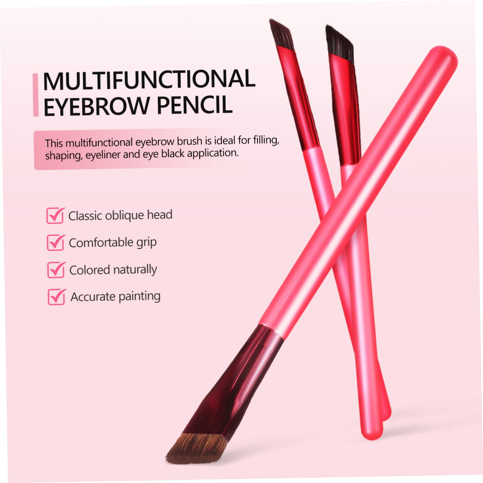 Angoily Unique Eyebrow Brush Design 3 Pcs Set for Natural Wild Brows Makeup Cosmetic Supplies