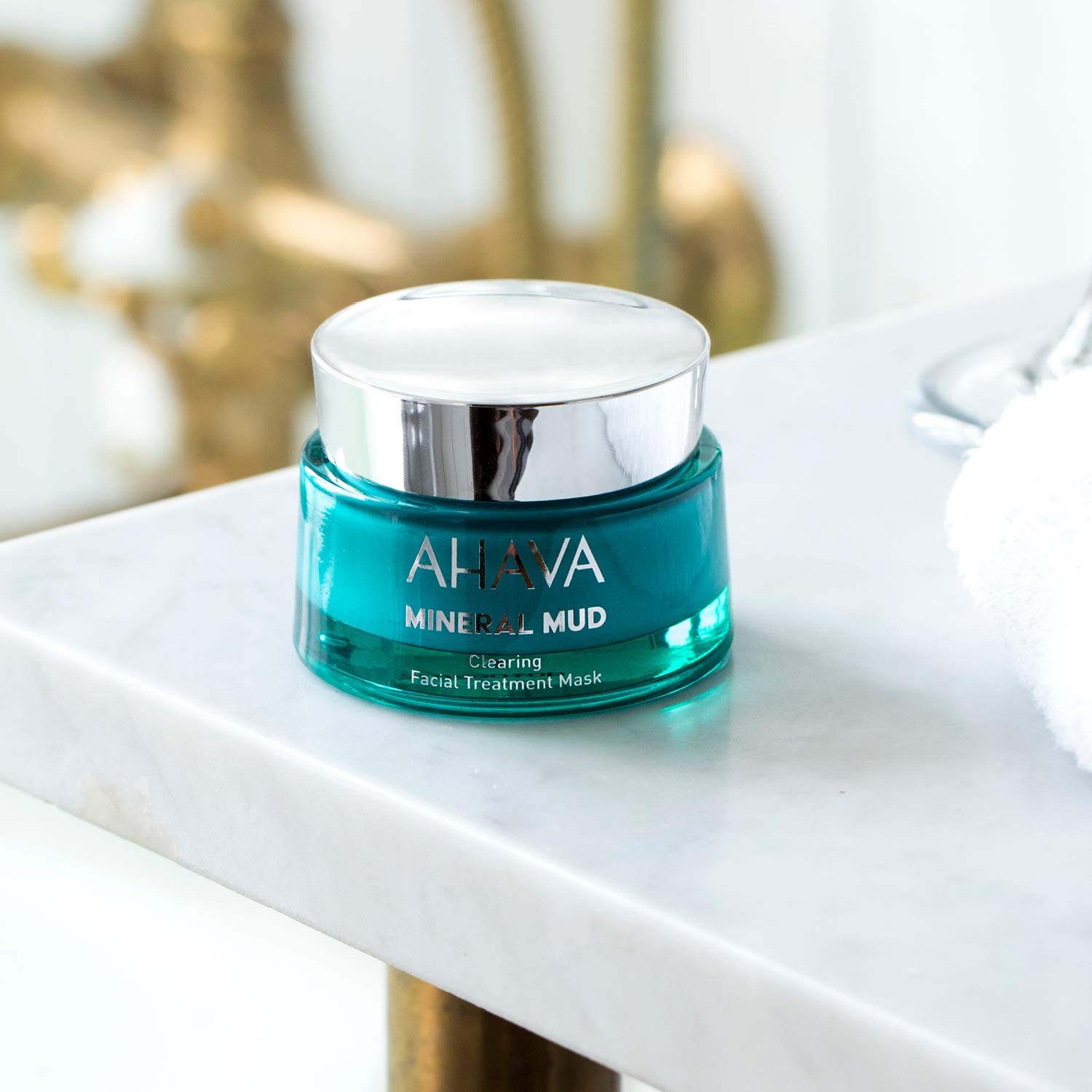 AHAVA Mineral Mud Clearing Facial Treatment Mask - Rich Mud Mask to Clear Pores & Reduce Blemishes, Nourishes & Refreshes, Revitalizes Complexion, with Osmoter, Dead Sea Mud & Jojoba, 1.7 Fl.Oz