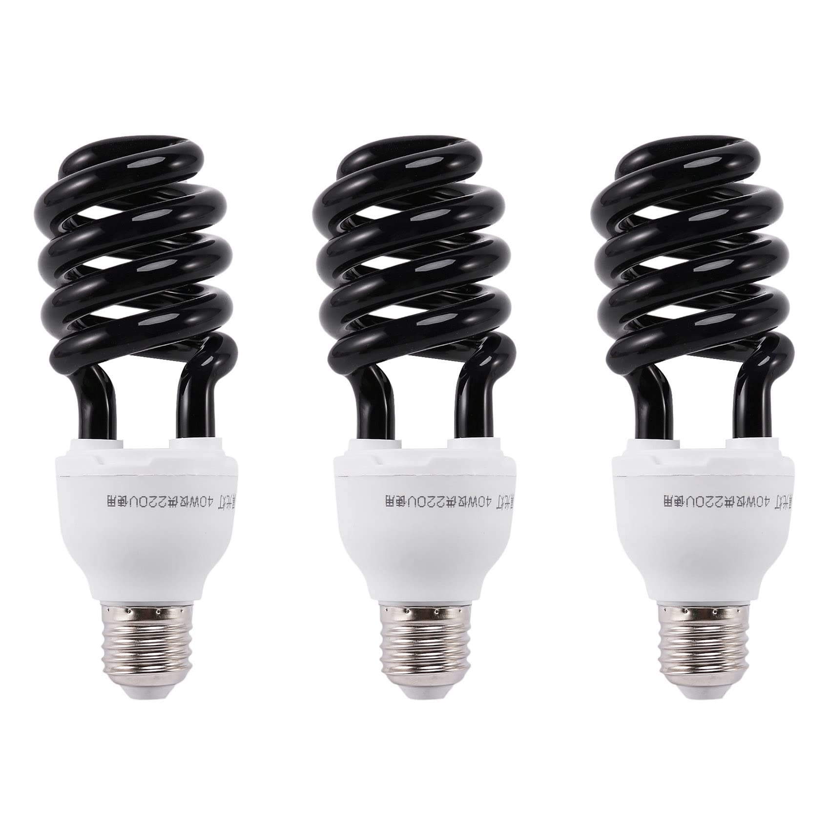 TYREE 3X E27 40W UV Ultraviolet Fluorescent Blacklight CFL Light Bulb Lamp 220V Shape:Spiral Wattage Voltage:40W 220V