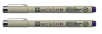 SAKURA Pigma Micron Archival Waterproof Pen Size 01 .25Mm,Sold Individually,Purple