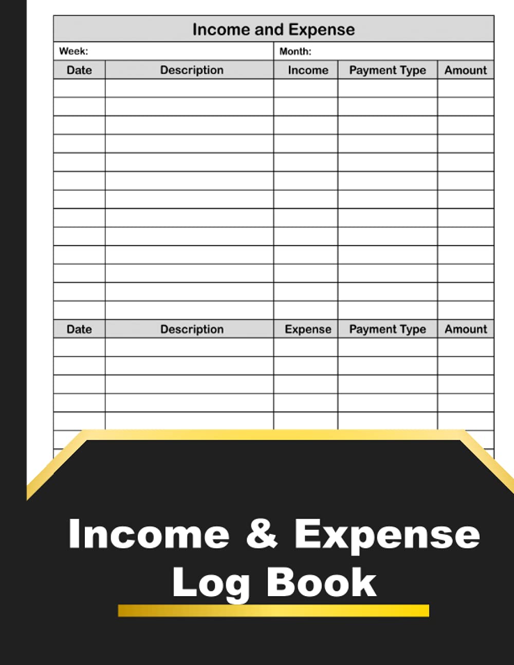 Income and Expense Log Book: Basic Record Income and Expenses Log Book | Tracker Book for Small Business - 110 Pages (8.5" x 11" Inches)