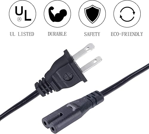 Miniatura 3 de Cable de alimentación de 2 clavijas con certificación UL para JBL PartyBox Party Box 300 1000 100 200 Altavoz Bluetooth Sistema de Audio Cable de
