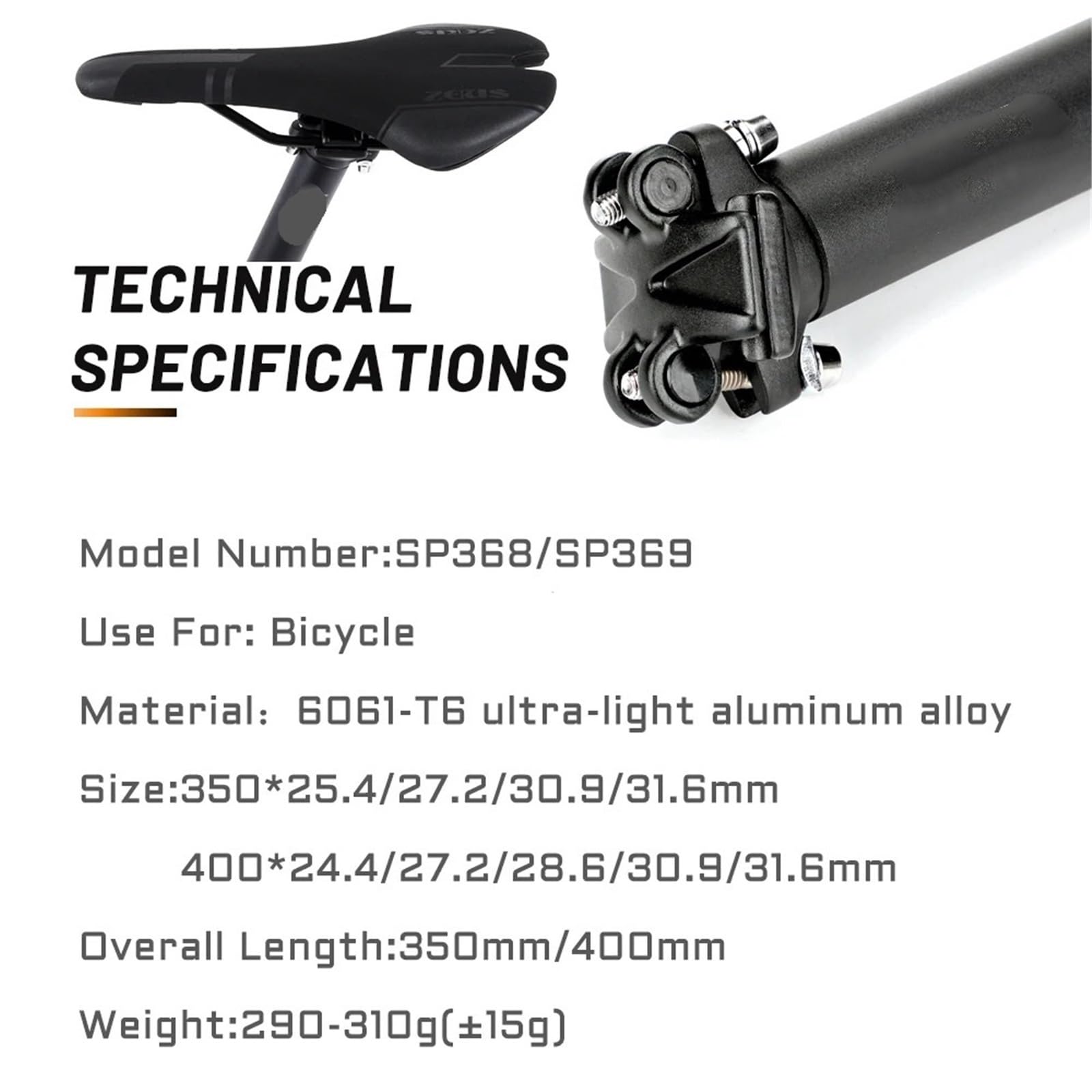 Ultralekki aluminiowy sztyca podsiodłowa do rowerów górskich i szosowych 25,4 27,2 28,6 30,9 i 31,6 mm, 1 sztuka (czarna, 27,2 x 350 mm)