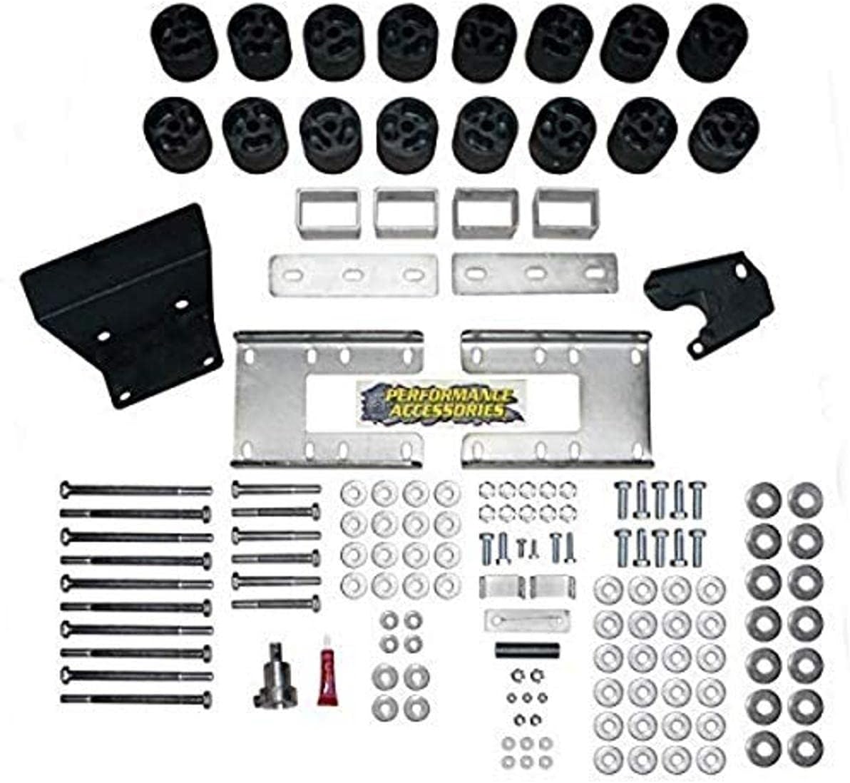 Dodge Ram 1500 Gas 2WD and 4WD (Including Air-Ride) 3" Body Lift Kit, fits 2009 to 2017, PA60203, Made in America