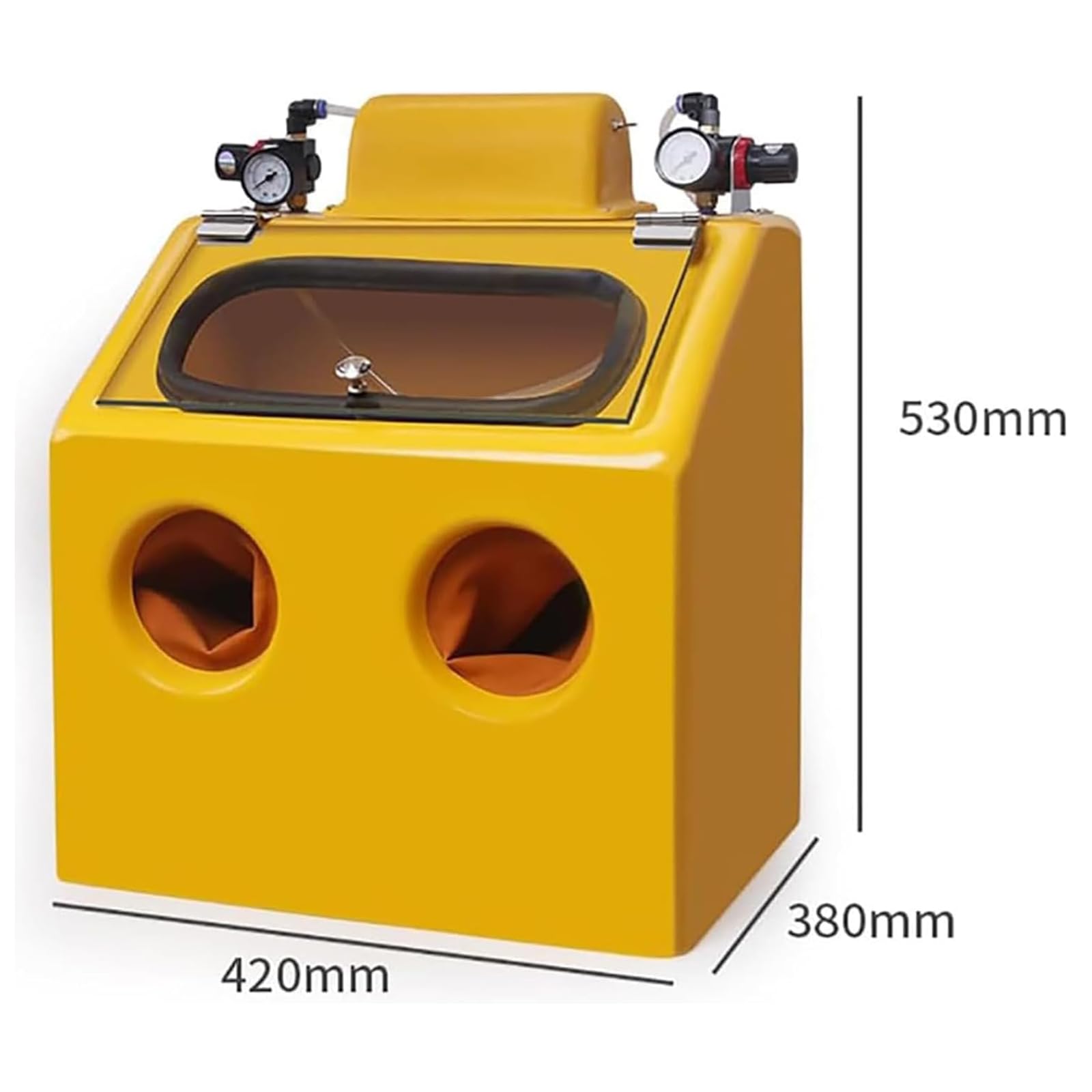 Kit de Cabina para máquina de Chorro de Arena, colector de Polvo de sobremesa con regulador de Aire, Cristal Protector Duradero para joyería y Piezas de Trabajo.