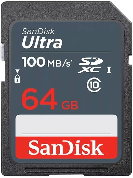 SanDisk 64GB Ultra SDXC UHS-I Memory Card - 100MB/s, C10, U1, Full HD, SD Card