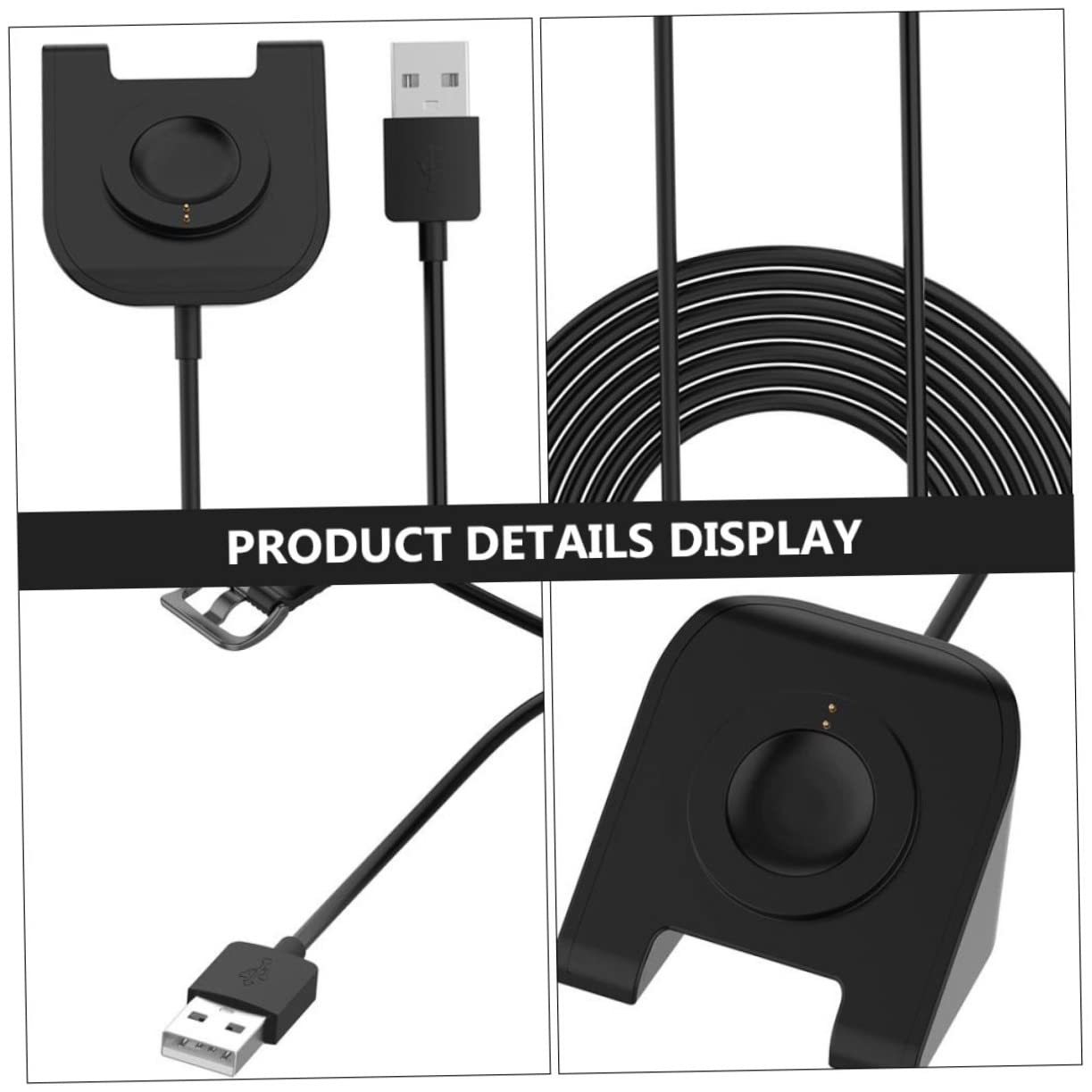Hemobllo 3pezzi Supporto Di Ricarica Per Smartwatch Gen e Gen Base Stabile e Portatile Design Pratico Tpe Facile Da Usare Per Ufficio e Viaggi Caricatore Usb Incluso
