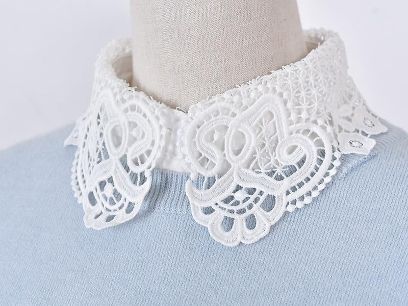 Fake Collar Detachable Dickey Collar Blouse Half Shirts Peter Pan Collar for Women & Girls - Image 9