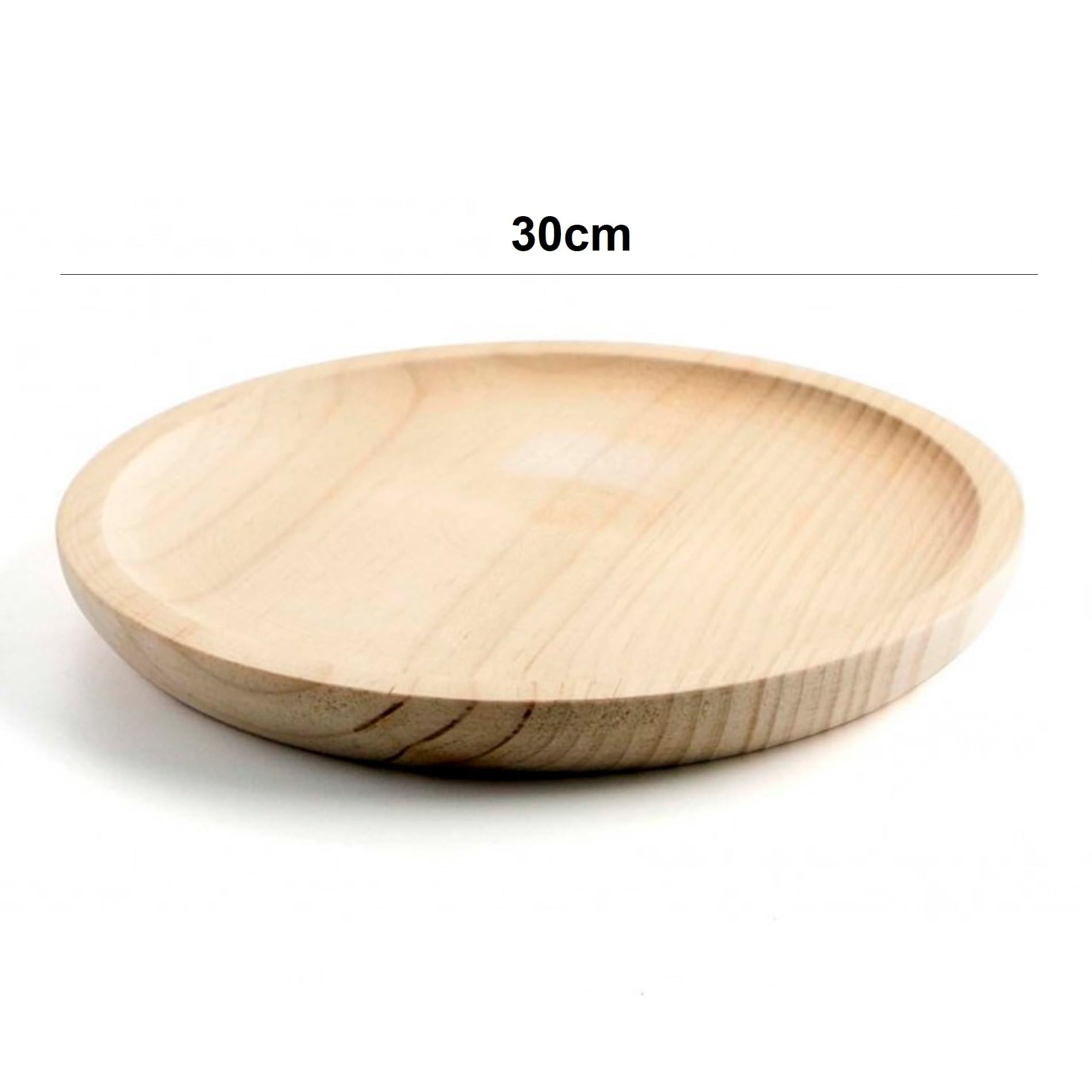 6x Plato de madera para pulpo, pizza, charcuteria, quesos, tapas, entrantes, vajilla para comida, tabla de picar, fuente para alimentación. (6x 30cm)