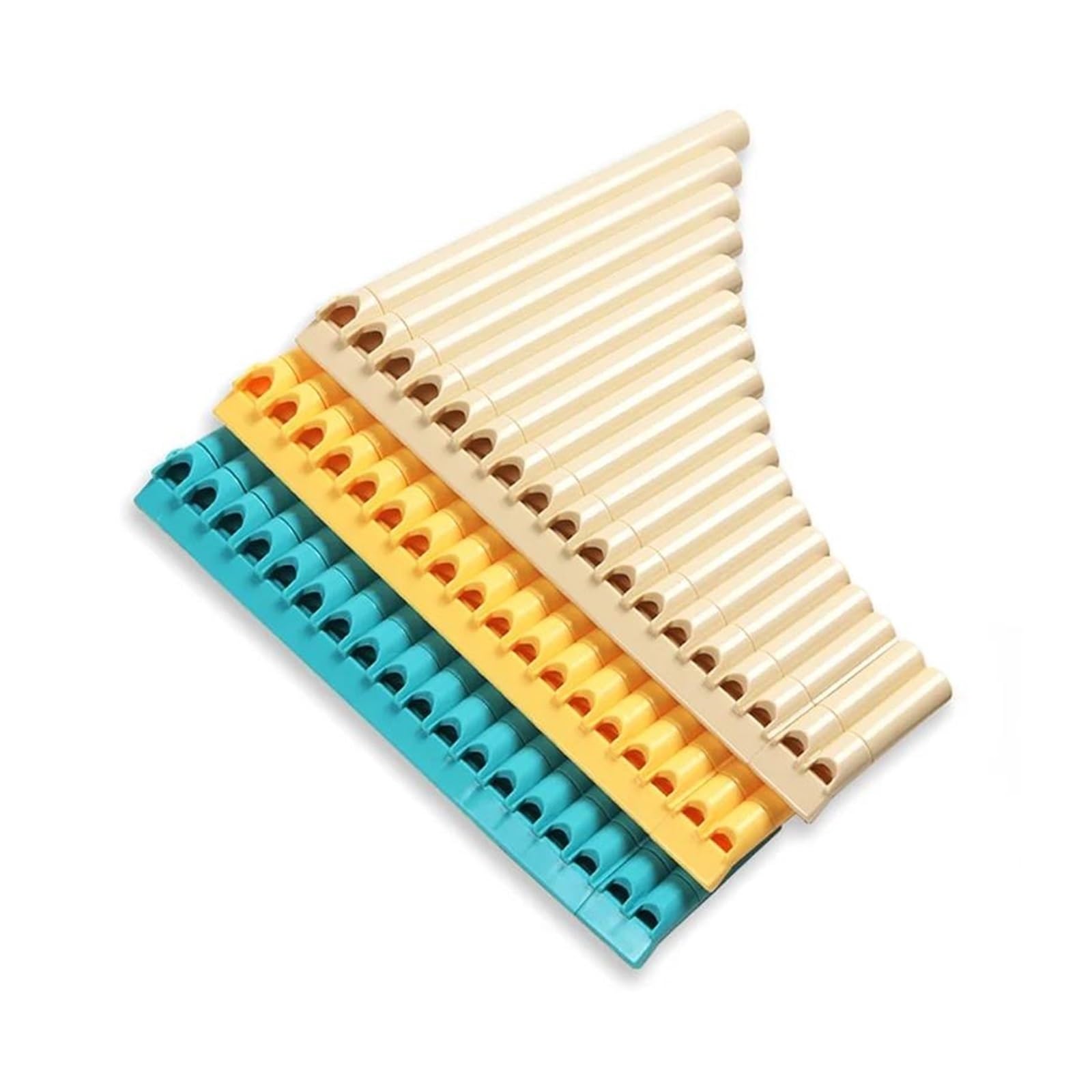 Flauto di Pan Flauto di Pan 18 tubi Strumento di Pan Flauto di Pan Chiave di Do Per Studenti Principianti Con Borsa per il Trasporto Manuale dell'Utente Strumento Musicale(Yellow)