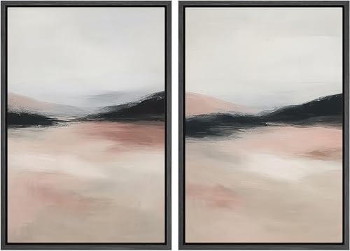 Miniatura 63 de SIGNLEADER Lienzo enmarcado para pared, juego de arte geométrico de mediados de siglo, formas de tocadiscos de música, ilustraciones abstractas,