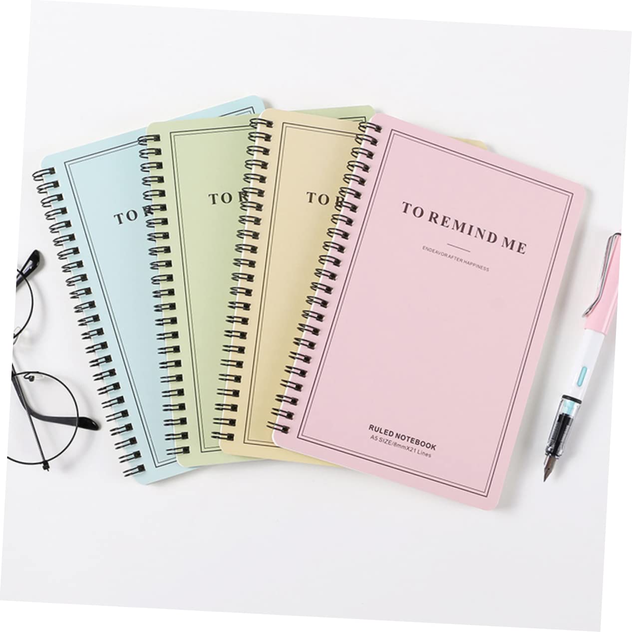 SHINEOFI 4pezzi Quaderni Spirale Con Copertina Semplice Notepad Per Diario Appunti e Viaggi Per Studenti e Attività Scolastiche