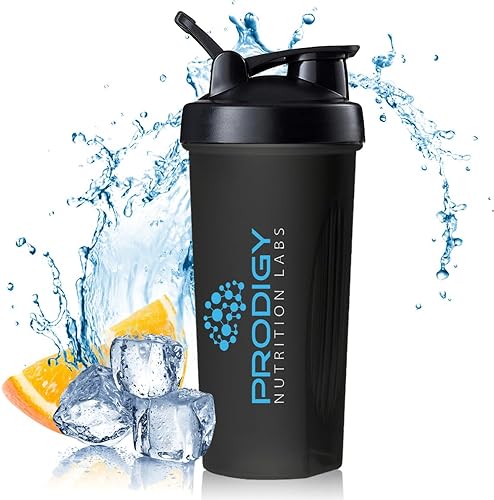 Protein Shaker - Botella grande de 20 onzas, perfecta para suplementos de entrenamiento, proteína en polvo, bebidas deportivas, BCAA'S, reemplazo de