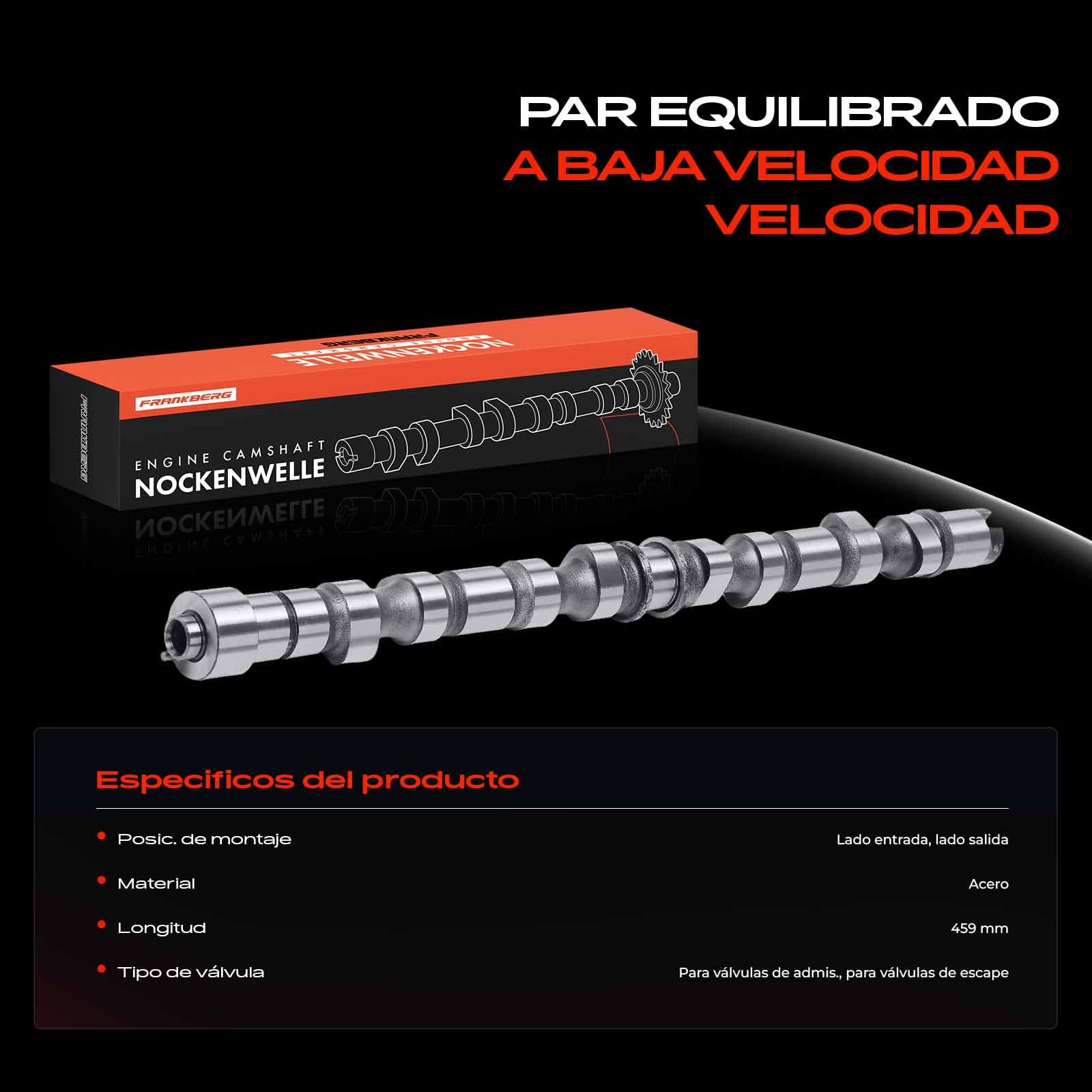 Frankberg Árbol de levas 96440157 | Compatible con: Captiva C100 C140, Epica KL1, Antara L07, Cruze J300, Furgoneta Captiva C100