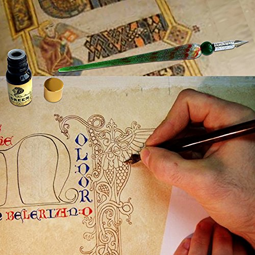 Daveliou 20-Piece Complete Calligraphy Set For Beginners And Professionals, Creates Clean And Smooth Lines, Calligraphy Kit Includes Pens, Inks, Nibs, And Case (Black & Gold) #TOP7