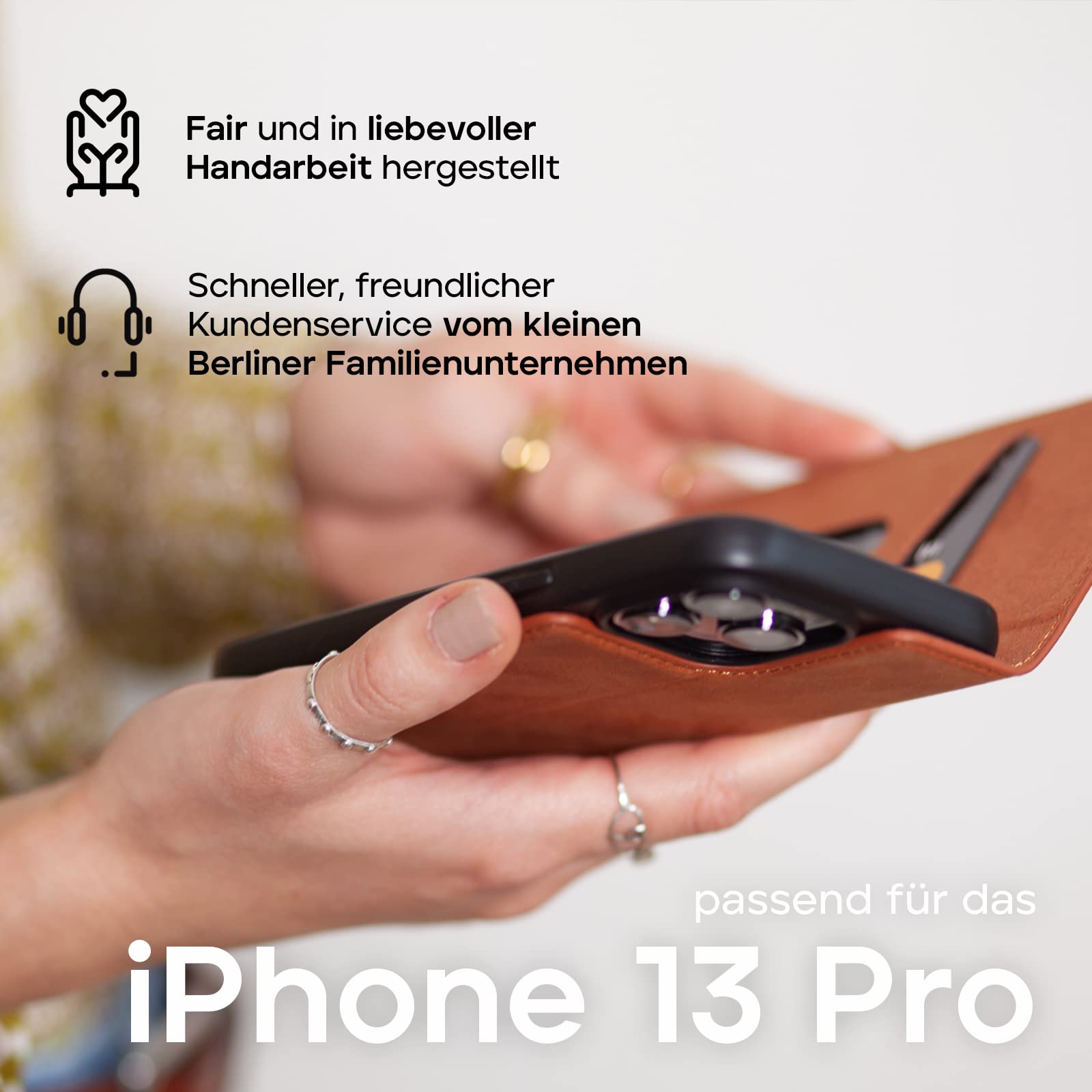 WIIUKA Custodia in pelle per iPhone 12 Pro Max, con scomparto per carte di credito, extra sottile, in pelle di alta qualità, con funzione di supporto, colore: nero