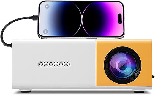 Zopsc mini proyector portátil 1080p 6000 lúmenes corrección automática altavoces HiFi camping exterior