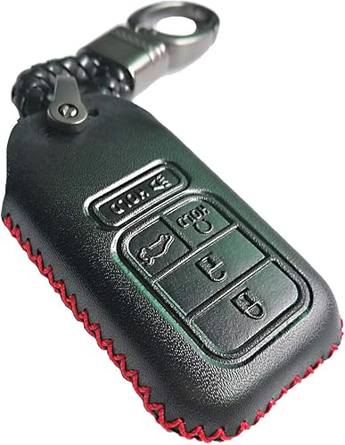 Miniatura 4 de Funda protectora de cuero negro para llavero para Honda Accord Civic CR-V CRV Pilot EX EX-L Touring Premium 2016 2017 2018 2019 2020 2021