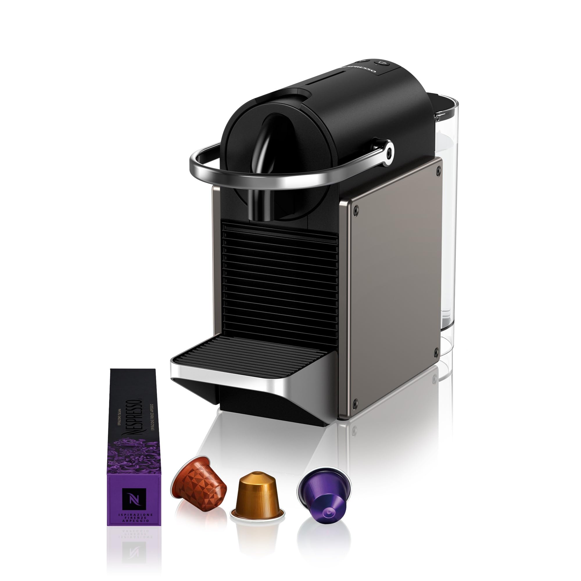 Nespresso Pixie C62 Espresso Capsule Coffee Machine, 0.7 L, 19 Bar