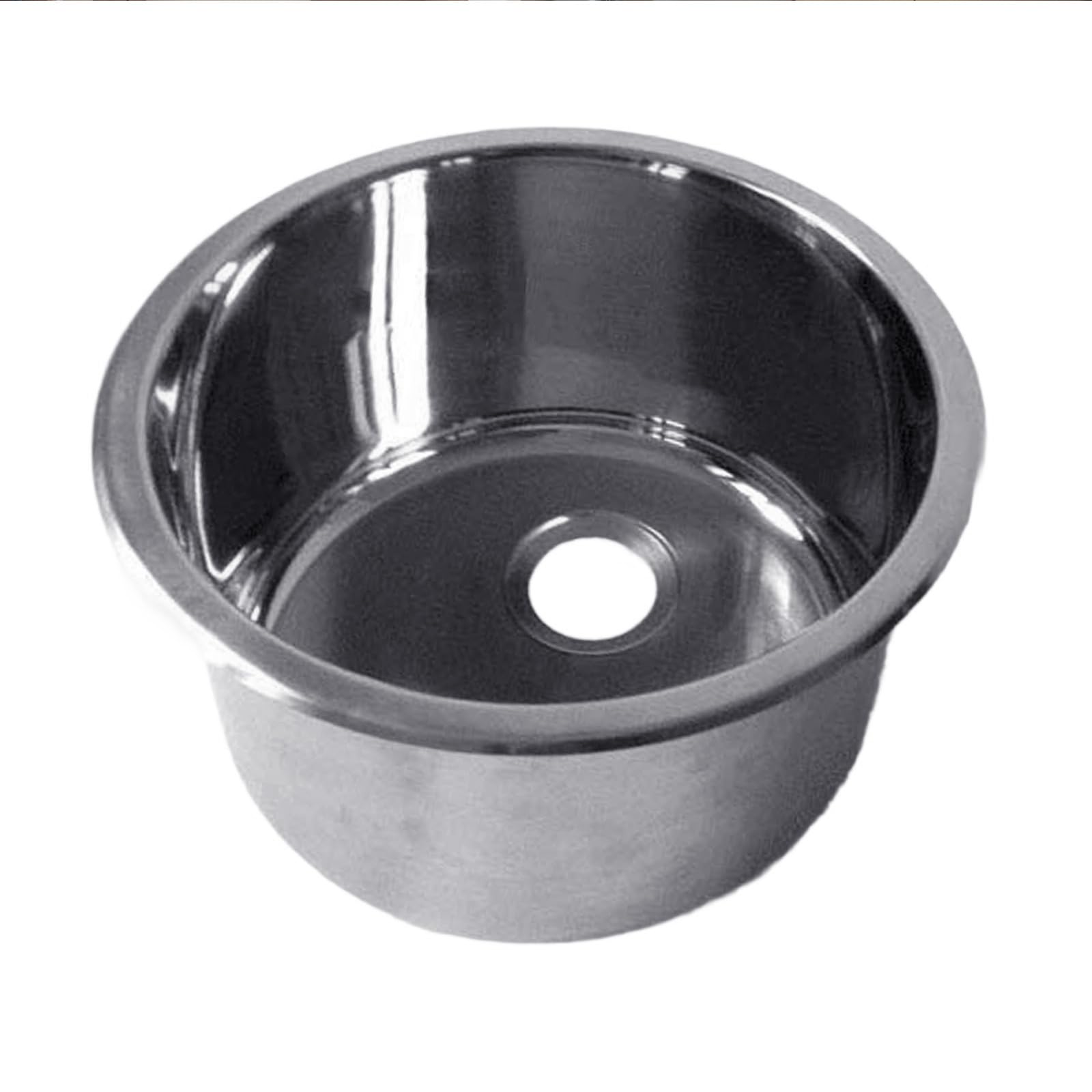 Kalttoy Stainless Steels Round Sink Single Basin Dishwashing Pool Bathroom Hand Wash Basin Sink for Restaurants and Studios Bathroom Hand Wash
