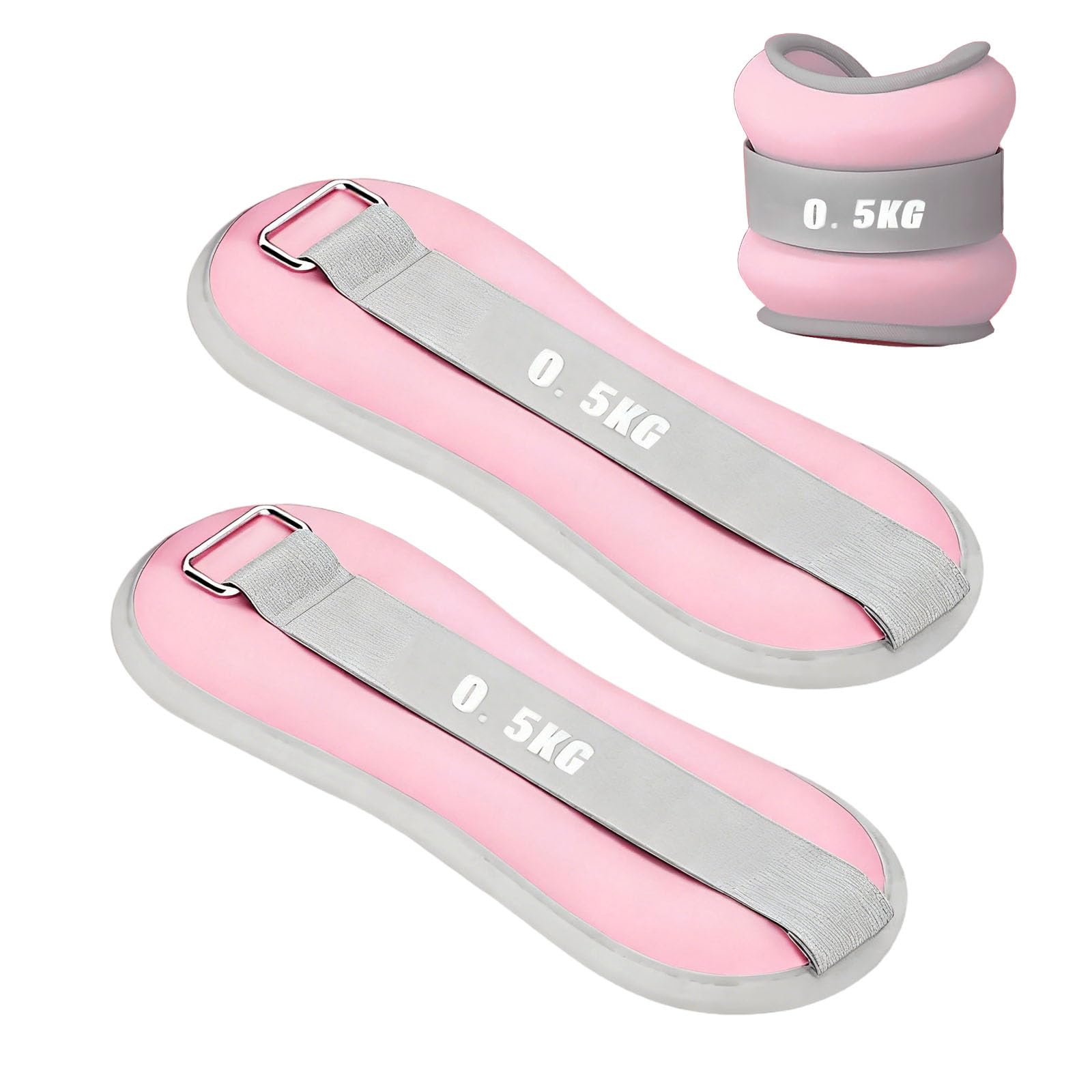 Gewichtsmanschetten, 2er Set Wrist Weights, Ankle Weights, Verstellbares Fußgelenkgewichte Set, Handgelenk Gewichte, Gewichte für Beine und Arme, für Pilates, Bewegung, Yoga Tanzen