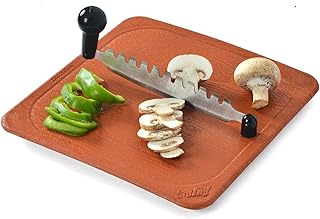 Anjali Fantastique Chopping Board with Cutter – Large Polypropylene Cutting Board with Dual-Handle Stainless Steel Blade | Manual Vegetable & Herb Chopper for Everyday Kitchen Use