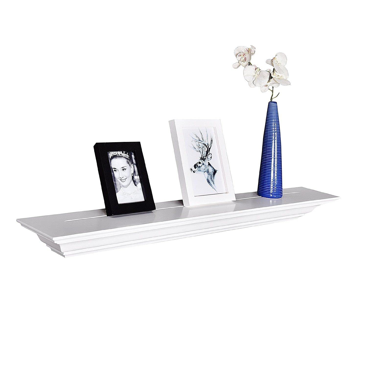 Buy WELLAND 36 Inch Solid Pine Wood Floating Shelves Wall ed,Corona