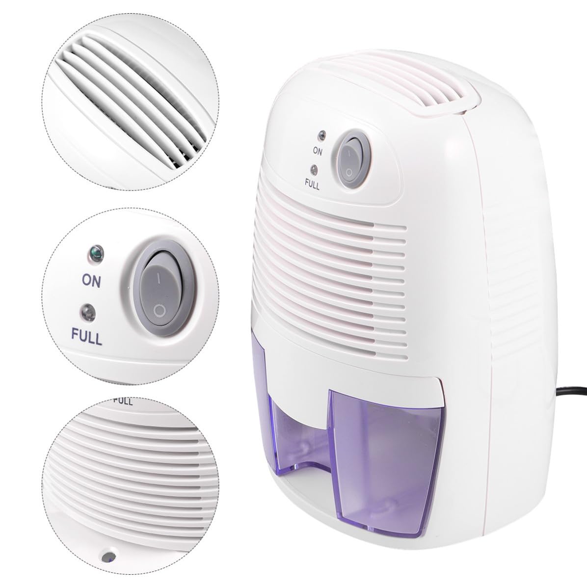 CALLARON Deshumidificador Eléctrico USB de 500ml, Mini Secador de Aire
