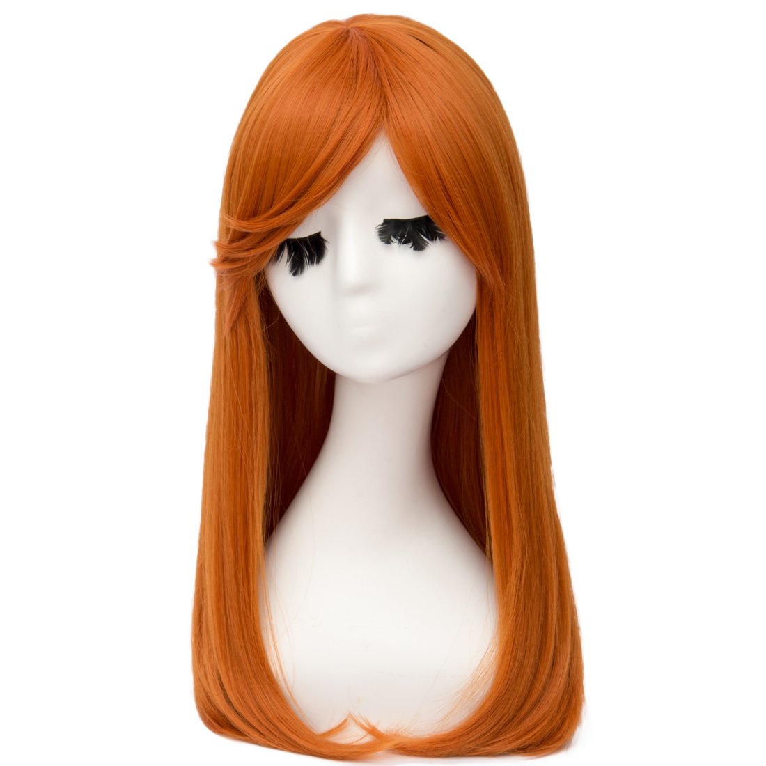 netgo Orange Anime Cosplay Wigs Long Straight for Women