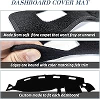 Vista 3 de KEDAKEJI Cubierta del Tablero Alfombrilla Tapete Compatible con Dodge Ram 1500 2500 3500 de 1998 1999 2000 2001 (Negro)
