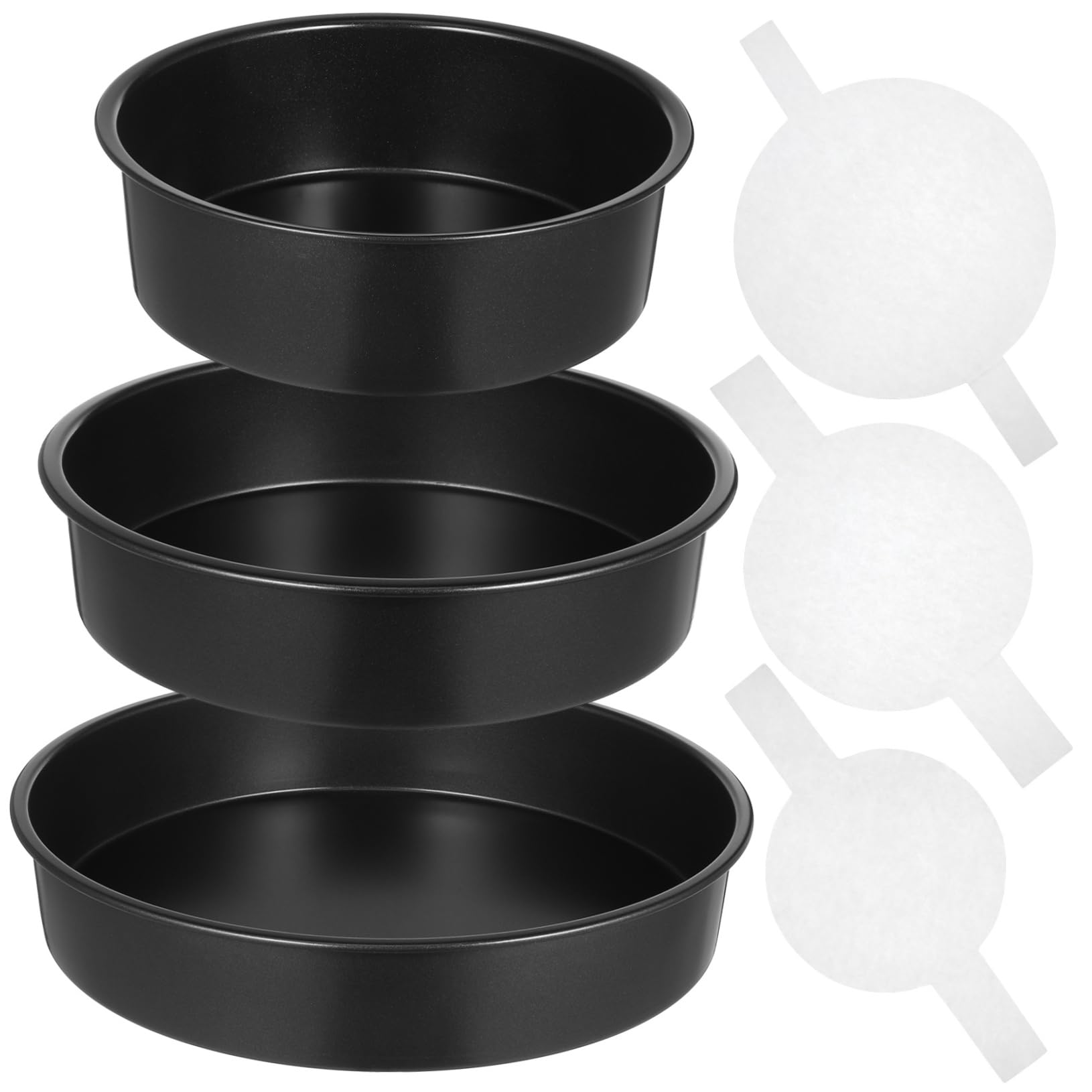 OUNONA Molde Redondo para Pasteles 3 Piezas 6, 8 y 10 Pulgadas