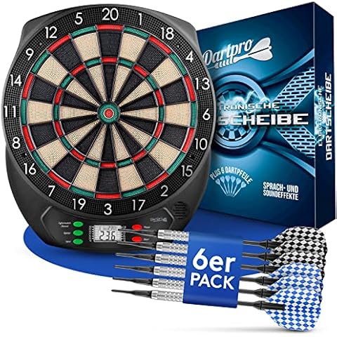DartPro - DAS ORIGINAL - Elektronische Dartscheibe - Dartboard mit 6 Darts [kabellos nutzbar] - Innovativer Dartautomat mit 65 Varianten - Dart für 1 bis 8 Spieler Cover