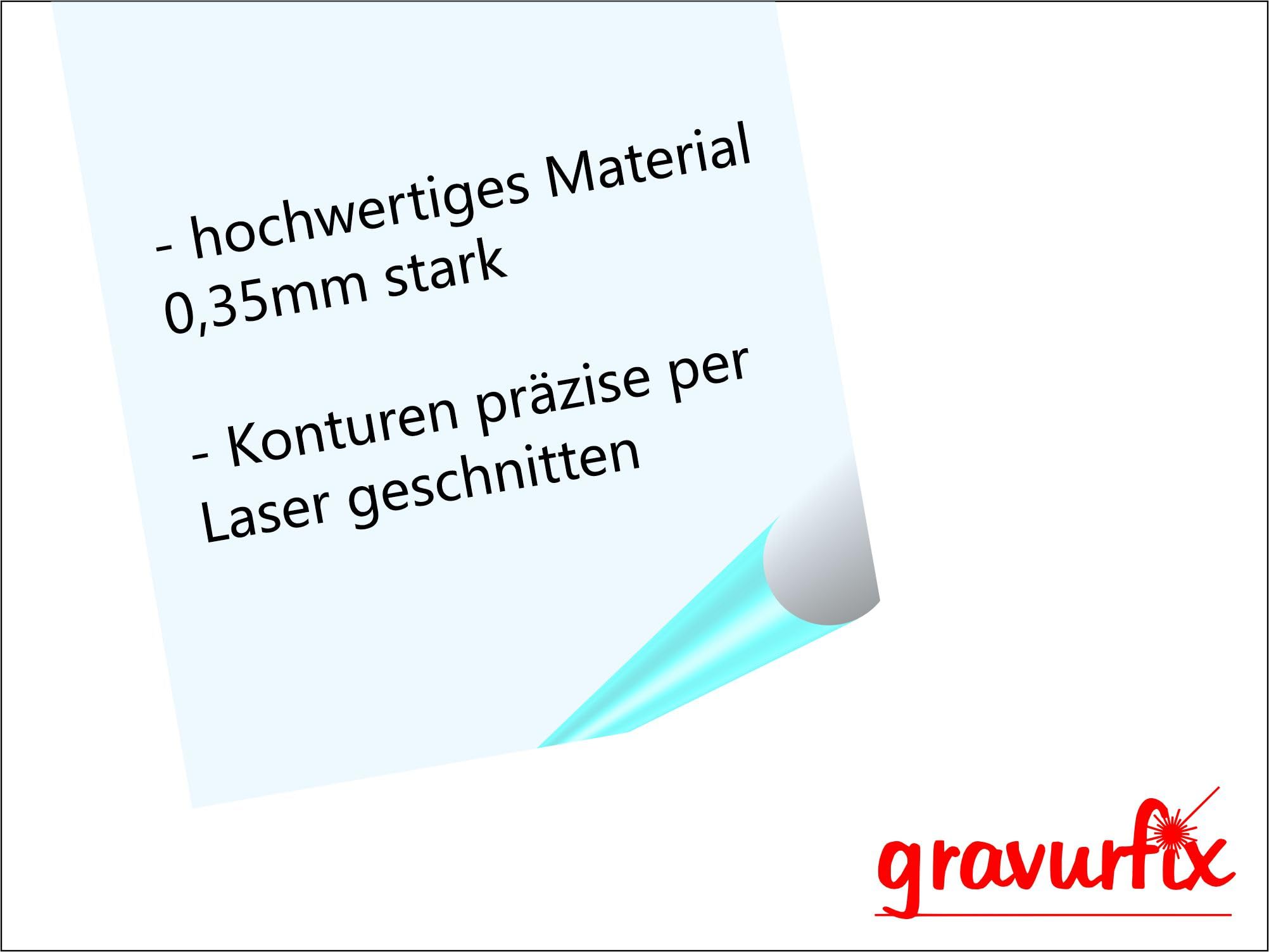 Gravurfix Schablone ACHTUNG Spielende Kinder 60x60cm - PET Folie Made In Germany