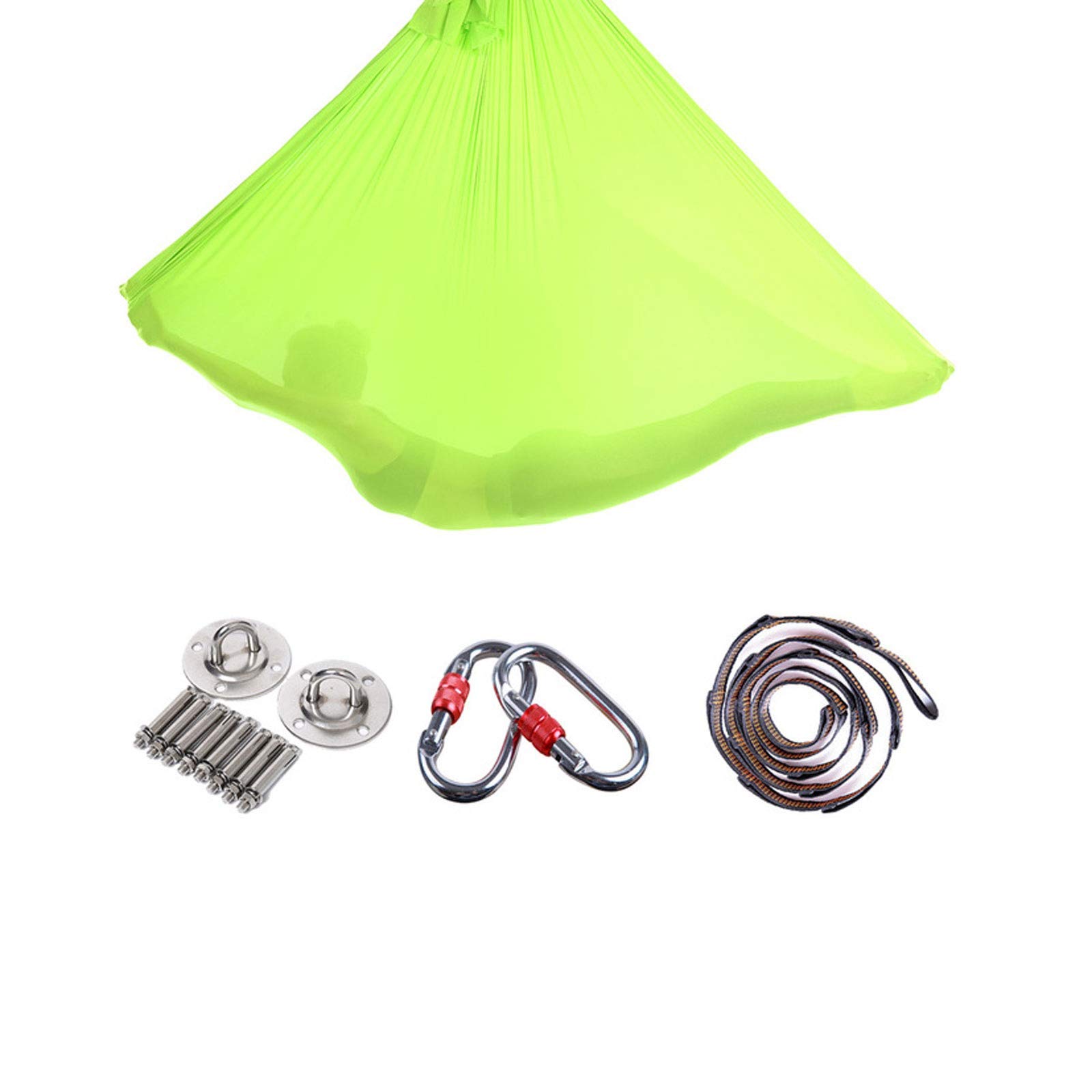 QHY Sensory Swing Yoga Hammock Yoga Swing for Antigravity Yoga Inversion Exercises Indoor Therapy Swing for Kids with Special Need (Color : Green)