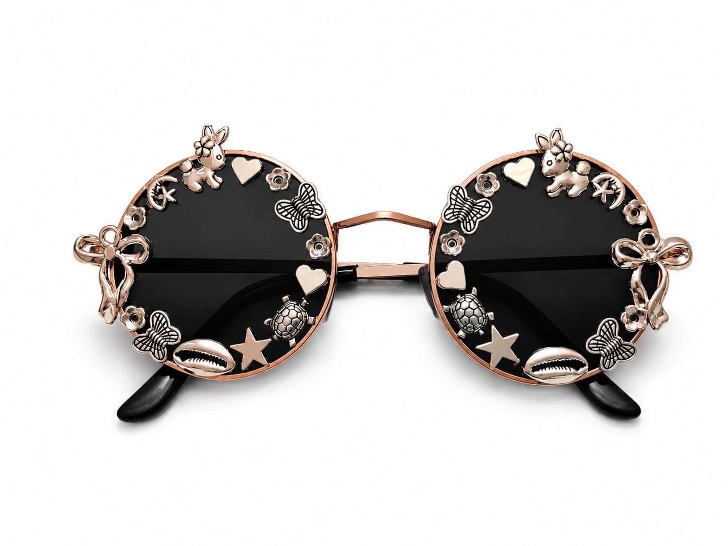 Round Charm Embellished Sunglasses Women UV400 Festival for Navratri-picture-28