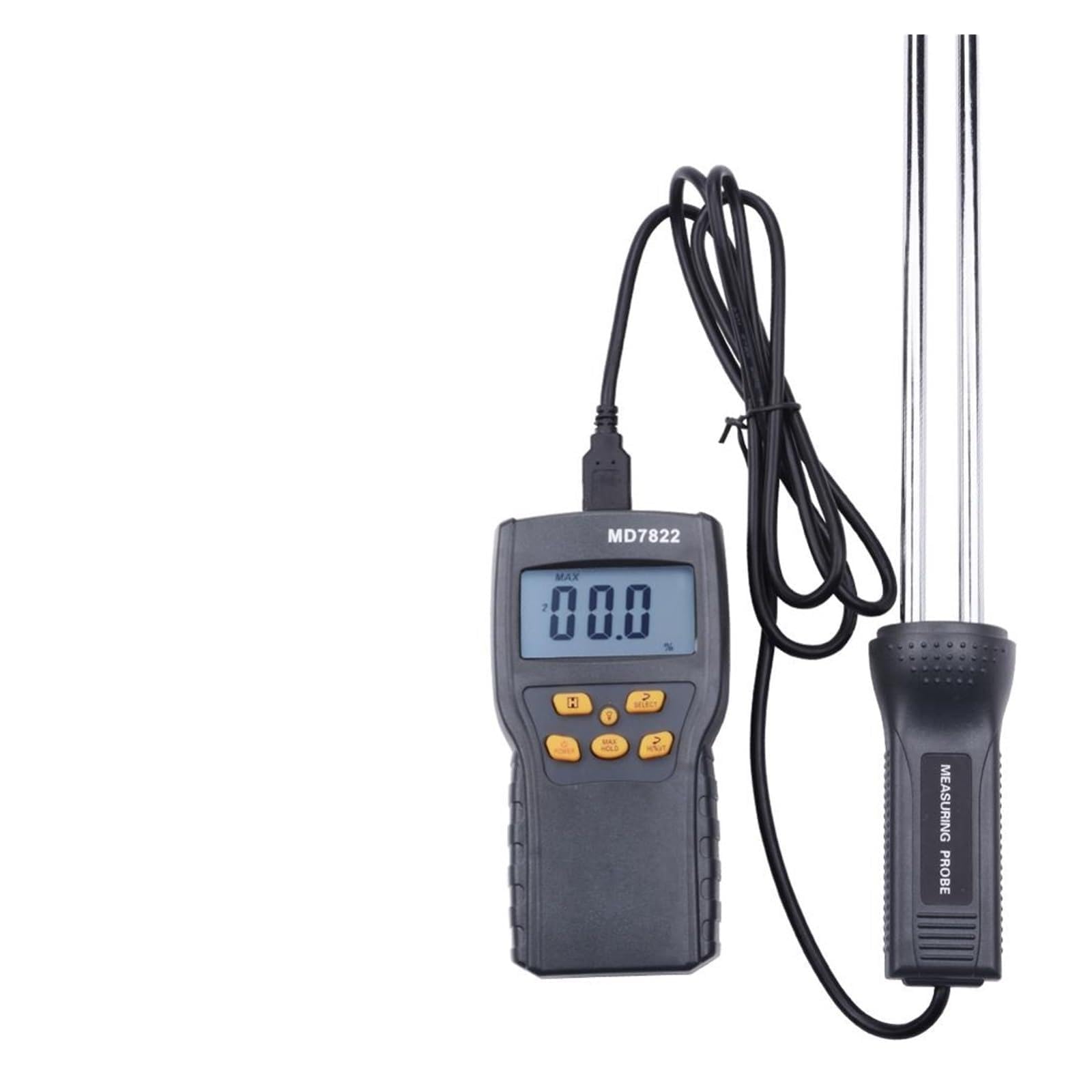 Misuratore umidità, Misuratore di umidità Digitale for Cereali MD7822 Tester di umidità con Display LCD Contiene misuratore di umidità for Mais e Mais,Igrometro Professionale