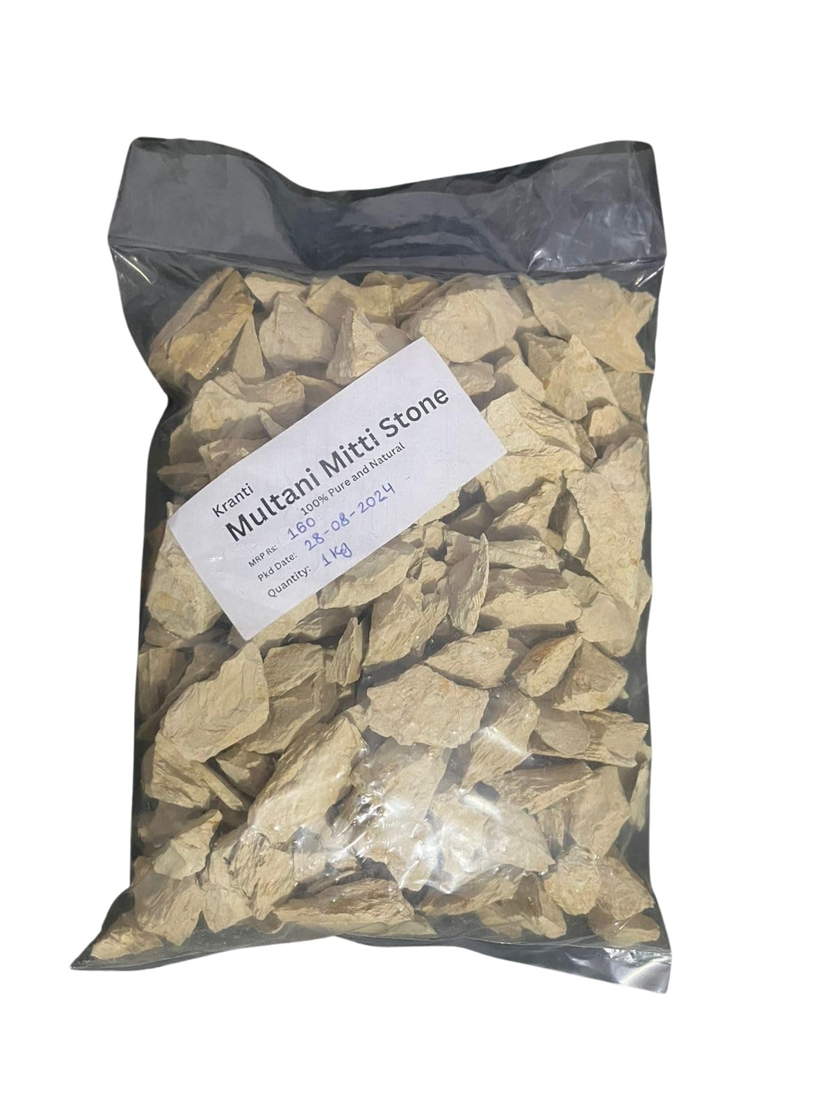 Multani Mitti Stone, Natural Clay Mineral, 1 Kg | Earth fuller's