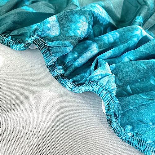 Drap-housse tortue de mer ensemble de draps lit double 4pcs - 8