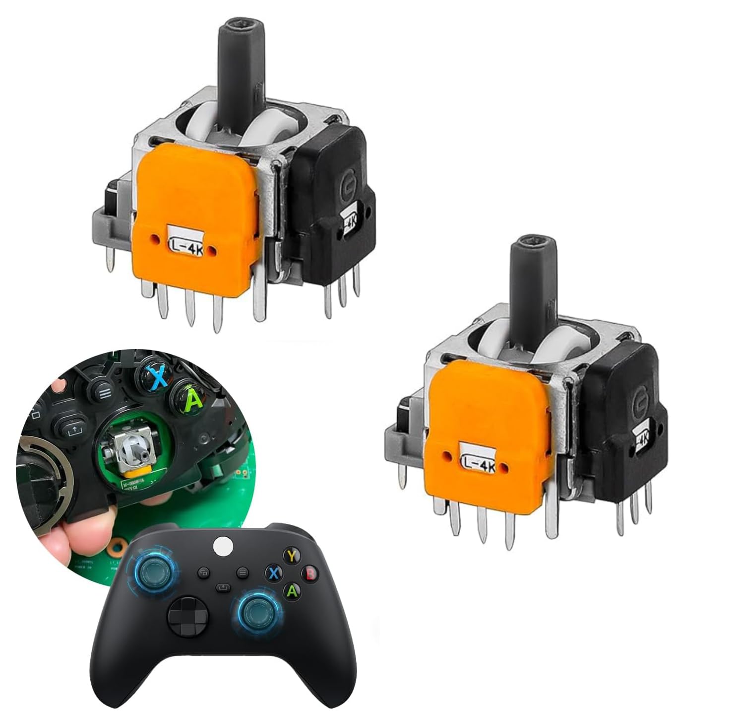 TCOS TECH Hall Effect 3D Analog Stick Compatible with Xbox Series X/S Controllers, Hall Effect Analog Sensor Joystick Module Replacement, Anti-Drift Repair Part for Xbox Series X|S Controllers - 2pc-picture-16