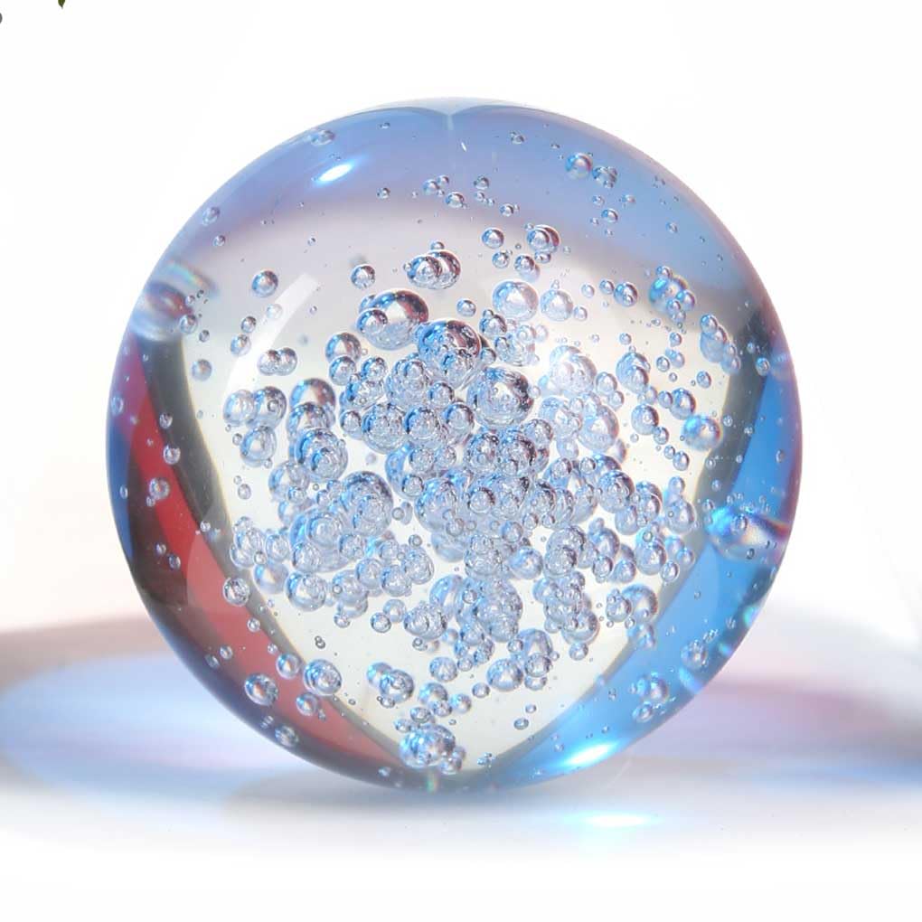 Boule de cristal transparent craquelé pour décoration de fontaine à eau pour décoration d'aquarium, salon, photographie, fortune, 3 cm, boules à bulles