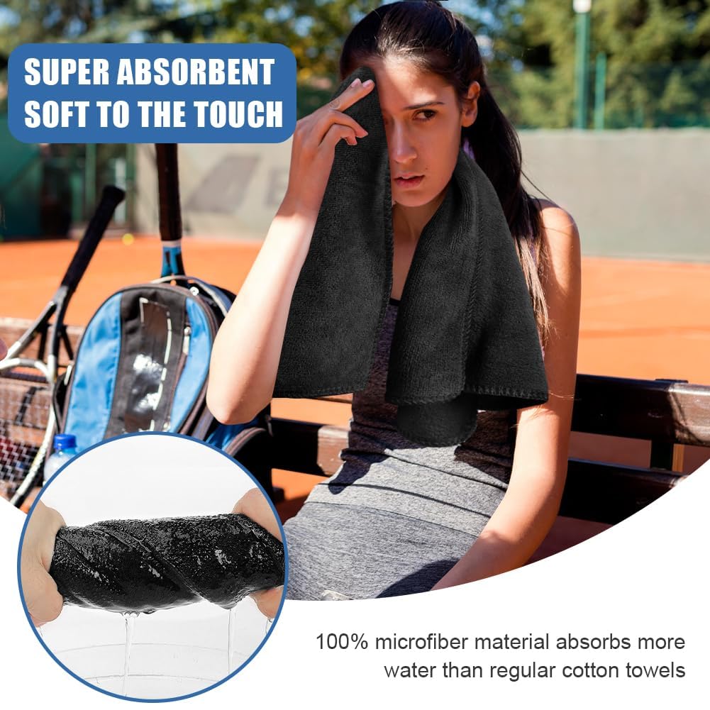 HAGOT 3 Pack Asciugamano Sportivo in Microfibra, Super Assorbente e Traspirante, Leggero, ad Asciugatura Rapida, per Yoga, Campeggio, Palestra, Fitness, 75 cm x 35 cm
